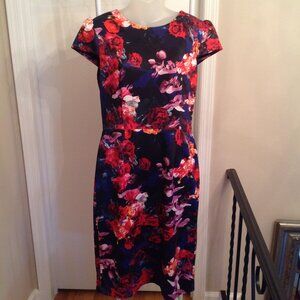 Betsey Johnson Bright Abstract Floral Sheath Shift Dress 12